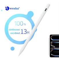Active Capacitive Digital Metal Stylus Pen LED Light Fine Point Soft Touch Magnetic Attraction Palm Rejection balta