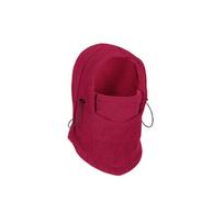 Skullies Mask Ear Protection Scarf Bonnet Hat Women Winter Cap Hooded Hat Pullover Cap Beanies Hat vyno raudonos spalvos