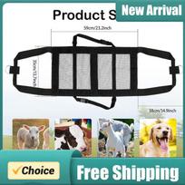 Calf Sling for Weighing Animals Livestock Sling with Adjustable Straps for Calves Lambs Goats Alpacas Dogs Pigs black
