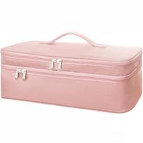 Portable Double-Layer Carrying Case, Hair Dryer Travel Storage Bag, Travel Case Storage for Dyson, Shark Flexstyle, Attachments rožinė