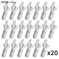 20x For Chrysler 200 2015-2017 Jeep Cherokee Renegade 2014-2022 Dodge Dart 2012-2016 M12x1.25mm Wheel Lug Bolts Nuts 28mm Silver
