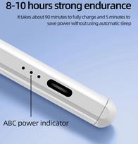 2024 New iPad Pro Aluminium Active Stylus Pen Palm Rejection Stylus Compatible with for Pencil for iPad Pro balta