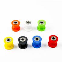 8/10 mm Motociklo grandinės apsaugos guoliukas Enduro Off Road dviračiui Dviratininkui ATV Purvo duobės dviračiui Skriemulio slankiklis Motokrosui Red-10mm