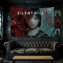Silent Hill 3 Heroine Tapestry Heather Mason Character Portrait for Survival Horror Fan Collection Decor 100X70CM