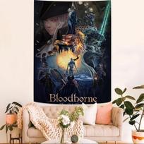 Japanese Anime Bloodborne Game Tapestry Anime Tarot Theme Wall Hanging Hippie Art Print Dorm Bedroom Decor 100X70CM