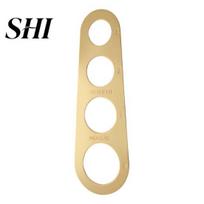 Spaghetti Ruler Device 4 Holes High Accuracy 430 Stainless Steel Portion Control Measurer Kitchen Utensils auksinė