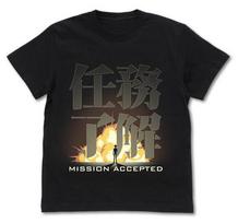 Mobile Suit Gundam W Mission Accepted TShirt Black Japan New PreSale M