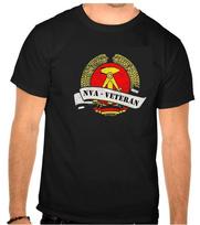 Ddr Ossi Gerunisex Nva Veteran Logo Black Tshirt 1399 S