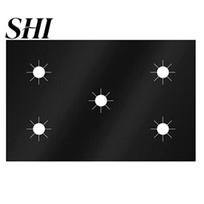Gas Stove Mat Liner Anti-stain Non-sticky Anti-deform 5-hole Prevent Splashing Cover Efficient Cleaning PTFE Fiberglass Anti-dirty Home Supply Kitchen B