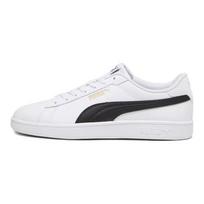 PUMA Smash 3.0 L Unisex Comfort Wear Resistant Low-Top Skate Shoes White Black 390987-11 35.5