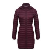 Winter Women Loose Long Parka Detachable Hood Soild Portable Warm Padded Outwear XXS bordinė