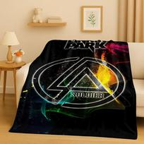 Retro L-Linkin Park Ženklas Roko Grupė Muzika Flanelinis Antklodė, Itin Minkštas Šiltas Pliušinis Mėtomasis Antklodė Namų Miegamojo Lovos Sofos Dangtis Stovyklavimui 75X95CM