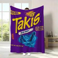 Takis Blue Heat Tortilla Traškučiai Tematikos Antklodė Jauki Minkšta Vilnos Mėtymo Antklodė Svetainės Sofai Lovai Namams ir Kasdieniam Poilsiui 75X95CM blue