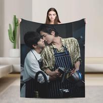 Atpildyta Meilė Antklodė Super Šilta Madinga Pliušinė Lovatiesė Mėtoma Lovatiesė Berniuko Mergaitės Miegamajam Flanelinė Lovatiesė Lovos Užtiesalas 75X95CM