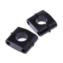 Aluminum Zinc Zinc Alloy Black Motorcycle HandleBar Clamp Risers Adapter Riser Mount Clamp Fat Bar Riser