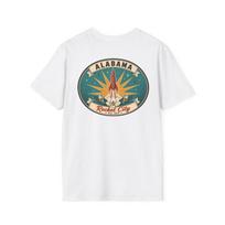 Alabama Retro Travel Badge T-Shirt | Vintage Mid-Century Rocket City Tee | AL State Souvenir Road Trip Gift XL