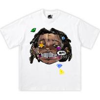 Gems & Grillz Rapper Boxy Cotton Shirt, oversized, graphic, t-shirt, streetwear, y2k, funny, Christmas gift shirt, t shirt, meme, kids M