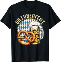 Oktoberfest Brezel Bier Pretzel Beer Funny Party Unisex Women TShirt Fashion Casual Cotton Graphic T Shirts Streetwear Tops Tee S įvairiaspalvis
