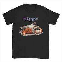 Cute Baby Monkey Punch Playing with Orangutan Plushie Cute Macaque TShirt Beach  Pure Cotton TShirts For Unisex Trending Tshirt S įvairiaspalvis