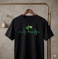Men's and Women's T-shirts Plant Heartbeat Gardening Botany Plant Lover S įvairiaspalvis