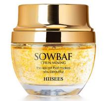 24K Gold Cream Moisturizing Repairing Diminishing Fine Lines and Controlling Oil Gold Face Cream 50g beige