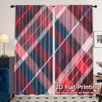 Retro herringbone pattern Print Drapes Room Darkening Window Curtains for Home Decor,Rod Pocket Blackout Curtains Bedroom 60×150cm