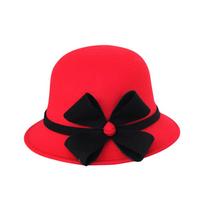 Women Fashion Beret Painter Hat Vintage Warm Party Top Hat One size raudona