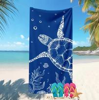 Turtle Pattern Beach Towel Soft Microfiber Bath Towel Suitable for Outdoor Travel Camping Beach Vacation 50X100cm &1pc