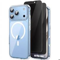 Coque pour iPhone 18 Pro Max, Antichoc Rigide avec Anneau Magnétique - 2 Verres Trempés Anti-Espion