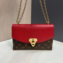 [Pre-Owned] Saint Placide Versatile Commuter Gold Buckle Sliding Chain Classic Monogram Coated Canvas Colorful Leather Handheld Cr - Excellent #K2KXFV ONE SIZE