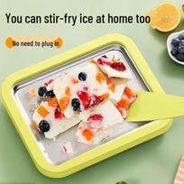 Homemade Summer Yogurt Ice Cream Maker - DIY Fried Yogurt Machine Pink Yogurt Fried Ice Machine + 2 Spatulas