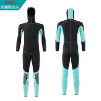 Mens Womens 3mm 5mm 7mm Neoprene Wetsuit Full Body Hooded Diving Surfing Snorkeling Cold Water Swimming S Height 150-160cm, Weight 45-52kg