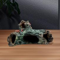 Fish Tank Hideout Aquarium Decoration, Turtle Basking Cave, Hollow Tree Trunk, Accessories for A