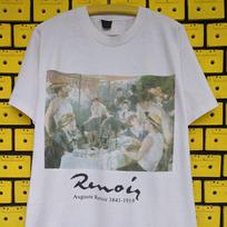 Vintage 90s Pierre Auguste Renoir T shirt Breakfast Of The Rowers French Artist Impressionist Style Artwork Print Tee Size L L