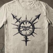 Spiky Transgender Pride Punk Tee | Trans Symbol, Queer Crust Punk XL