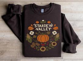 Stardew Valley Shirt Cozy Games Indie Video Game Pumpkin Harvest Tee Vintage Pixel Art T-Shirt T-shirt Gamer Gift 3XL