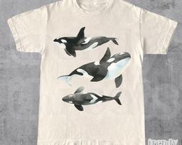 Trio of Orcas T-Shirt, Retro Orcas Shirt, Vintage Sea Animal Shirt, Orca Whale Shirts, Ocean Shirts, Fish Shirts, Marine Shirts M