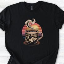 Retro Coffee Lover T-Shirt: Funny Caffeine Addict Tee 3XL