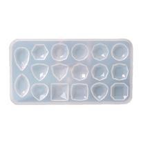 Gems Resin Mold Square Oval Heart Gem Epoxy Resin Casting Mold DIY Crystals 1
