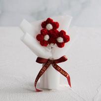 1Pc Mini Decorative Ornaments Bouquet Wool Hand-woven Tulips for Holiday Home Decorative Ornaments
