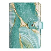 A6 PU Leather Budget Binder with Zipper Envelopes Color Printed Loose Leaf Notebook for Cash Saving Planner Gift (as the picture,None)