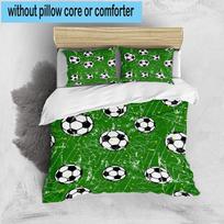 Soccer Ball Pattern Background 3pcs Bedding,Including 1pc Duvet Cover And 2pcs Pillowcases Perfect for Christmas,Ideal for Bedroom, Dormitory 135cm*200cm