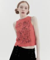 Carter Dream Girl Sleeveless Tee - Orange Orange/Free