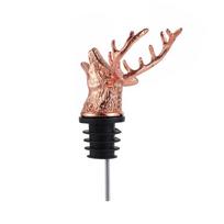 Party Supplies Christmas Ornament Unique Stag Deer Head Wine Aerators  Bottle Stoppers Wine Pourer rose gold-Type 2