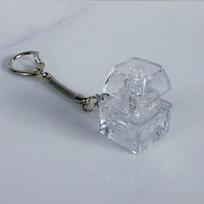 1/2/3/4/9 Key Keyboard  Toys Crystal Keycap Keychain Stress Relief Fingertip Gadget Decompression Toys Clicker  Toy A2