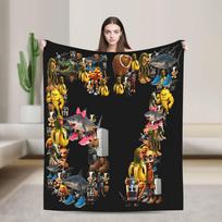 Halloween Meme Italian Brainrot Blanket Decorative Flannel Throw Blanket For Living Room Super Warm Bedspread Size: 75*100cm, Weight: 230 GSM