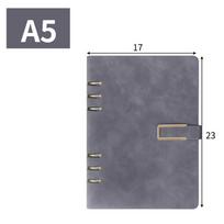 A5 Binder Pu Leather Notebook Business Stationery Gift Set Office Customized logo Journal Notebooks for Students (as the picture,21.2*14.3cm&A5)