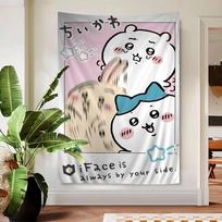 C-Chiikawas Cartoon Colorful Tapestry Wall Hanging Bohemian Wall Tapestries Mandala Wall Hanging Sheets 100X70CM