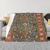 Tree of Life By William Morris Blankets Vintage Garden Art Floral Warm Flannel Throw Blanket for Sofa Couch Bedroom Bedding Size: 75*100cm, Weight: 230 GSM
