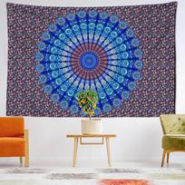Red and Blue Mandala Tapestry Wall Hanging Hippie Tapiz Bohemian Psychedelic Witchcraft Living Room Dormitory Home Decor 100X70CM